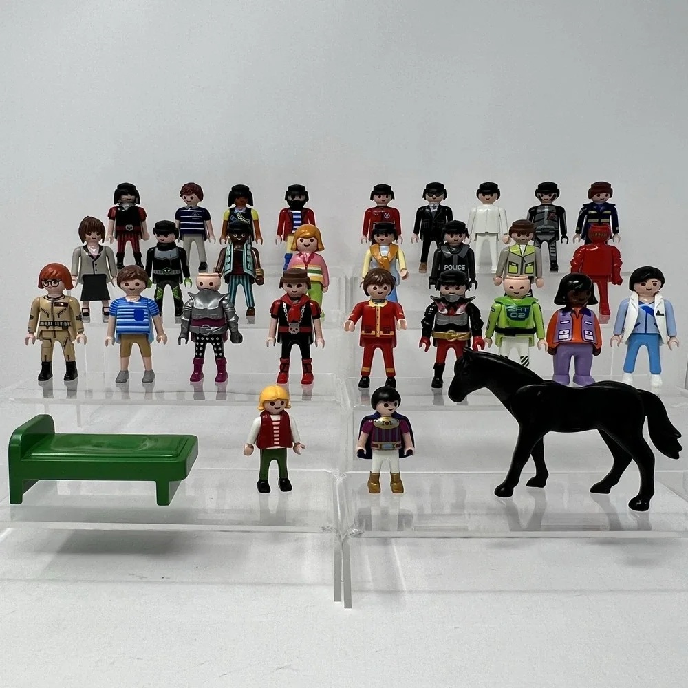 Playmobil Figures Pirate Cops Surfer Dragon Rider Horse People Kids Toy Set lot‎